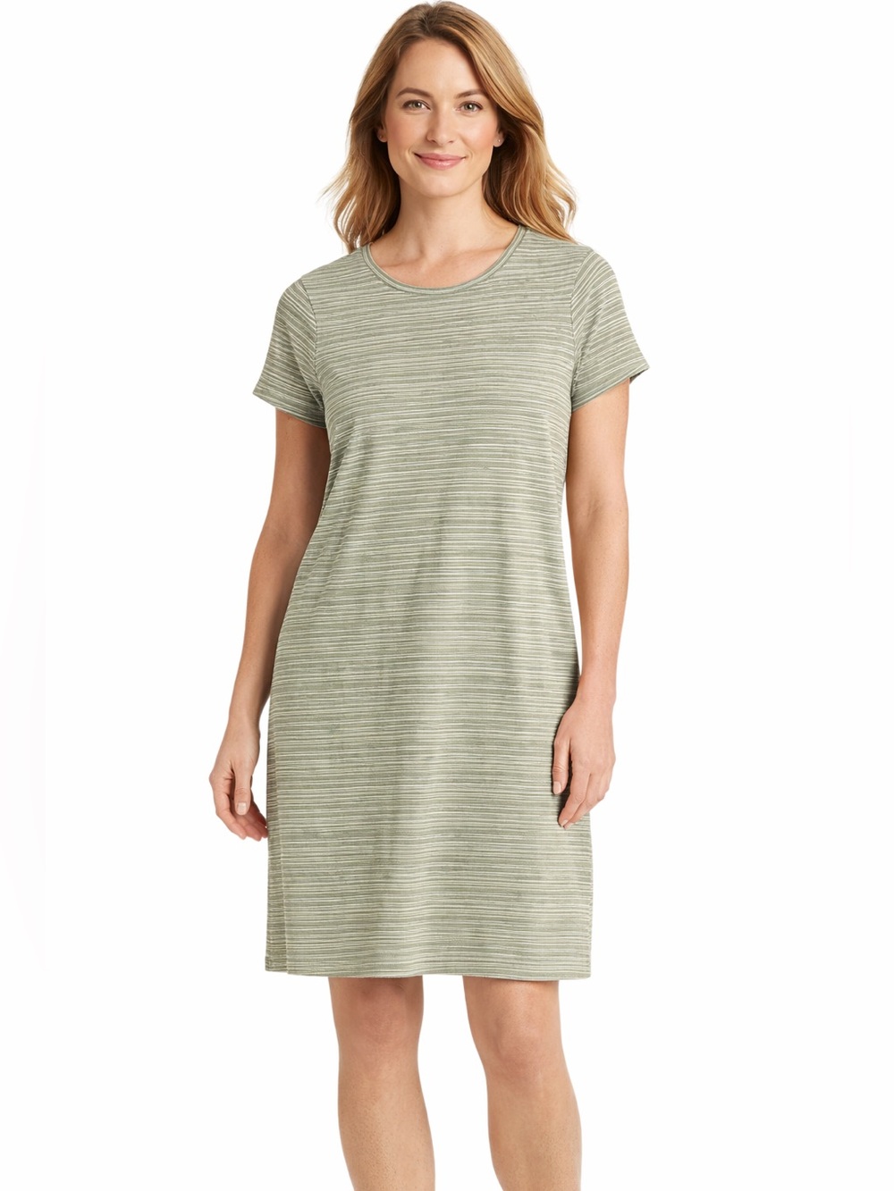 Jill Green Stripe Short Sleeve T-shirt Dress  Size XS